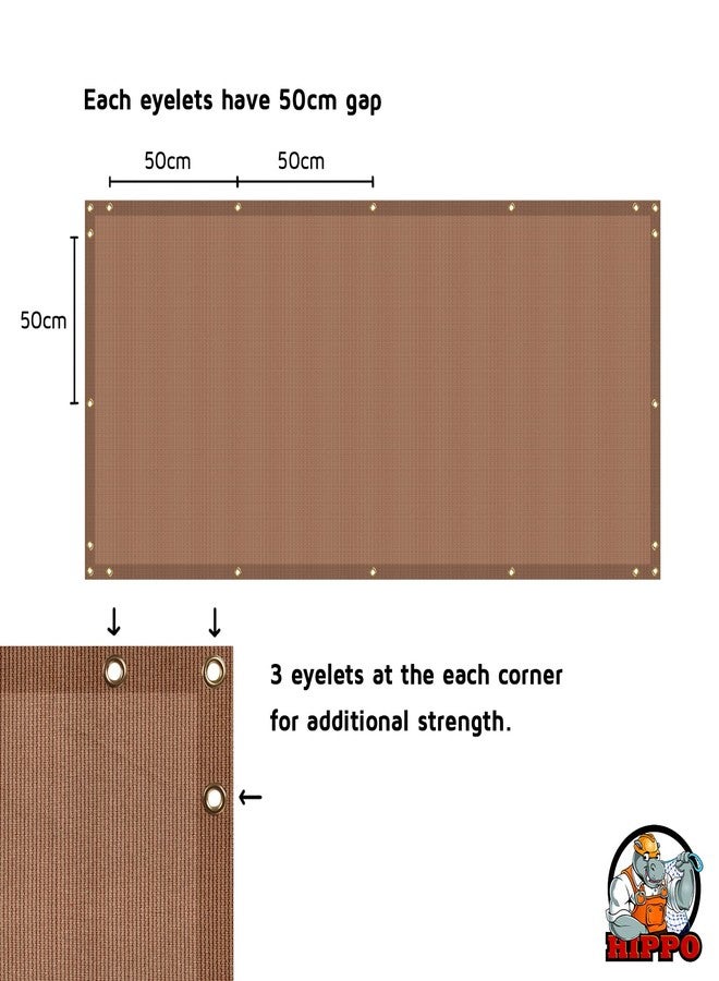 HIPPO Baby Safety Net for Balcony & Staircase Railing Guard for Kids Stairway Safety Net Protector Safety Banister for Baby Toddler (0.8MTX4MT, Beige-Brown) - Image 5